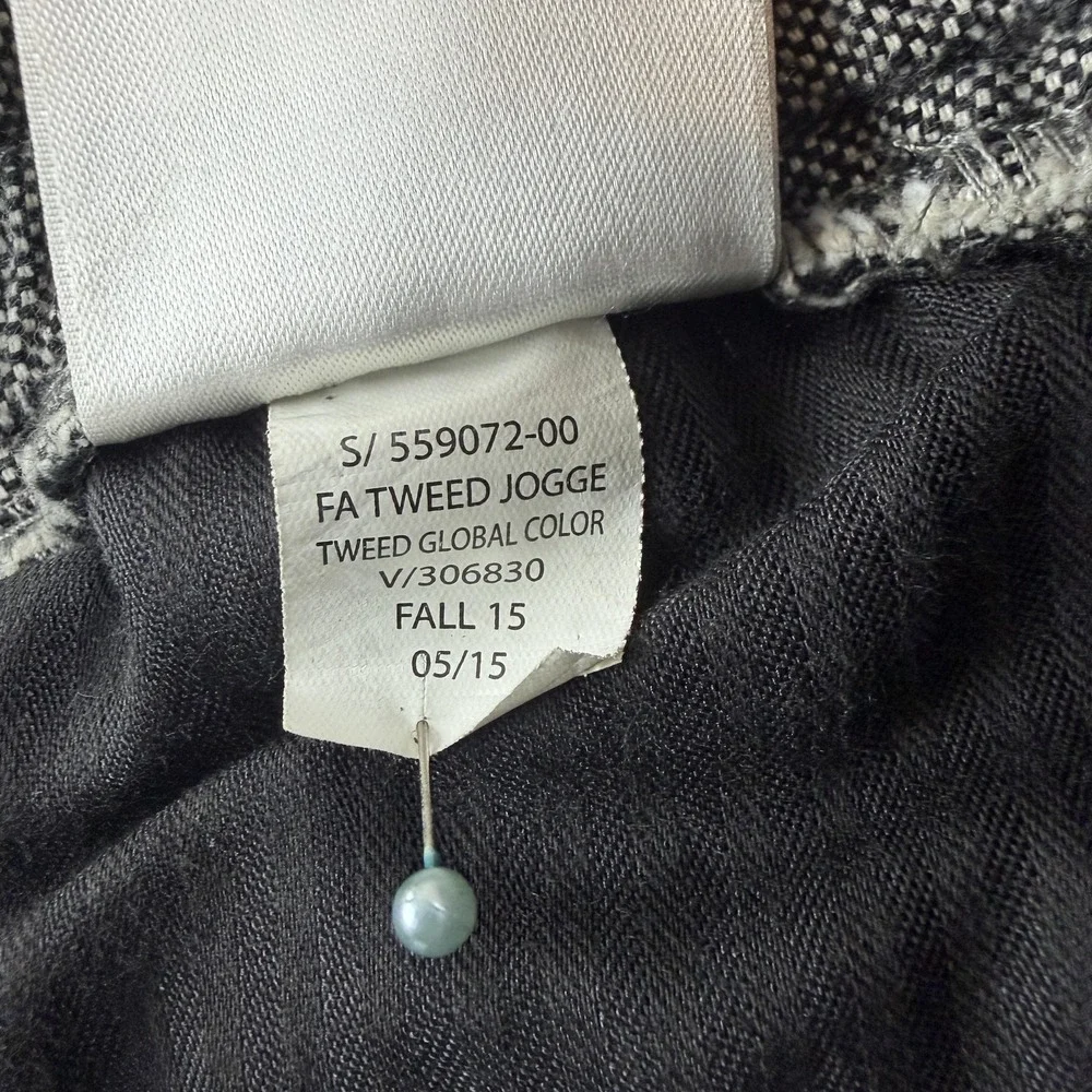 Banana Republic‎ Jogger Pants Mens 33x30Gray Tweed Elastic Waist Cuffed Casual